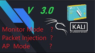 TPLINK WN722N V 3OV20  kali  enable AP mode  monitor mode  Packet injection [upl. by Emil]