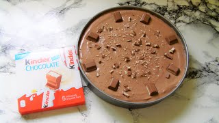 How To Make A No Bake Kinder Chocolate Cheesecake [upl. by Tillfourd]