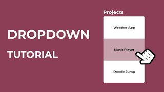 How To Create a HTML Dropdown Menu  CSS Dropdown Tutorial [upl. by Quick]