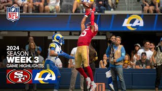 San Francisco 49ers vs Los Angeles Rams Game Highlights  NFL 2024 Season Week 3 [upl. by Ainet]