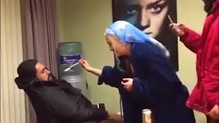 Emilia Clarke Daenerys Targaryen pranks Joe Naufahu  Khal Moro [upl. by Nolat]