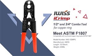 iCrimp IWS1234PS 12amp34 inch Combo Pex Crimping Toolmanufactured by IWISS [upl. by Aramal360]