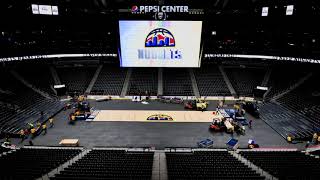 Ice Hockey Rink change into Basketball Court at Pepsi Center [upl. by Roice]