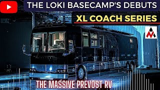 Loki Basecamps Debuts XL Coach Series  OffGrid Prevost RV  Is an AdventureReady Globe Trotter [upl. by Orin89]