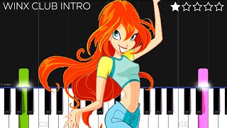 Winx Club  Intro  Opening OST Theme Song  EASY Piano Tutorial [upl. by Ellenahc47]