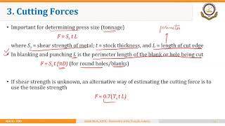 0302P6 Calculating Cutting Forces in Sheet Metal Cutting Operations [upl. by Yelha694]