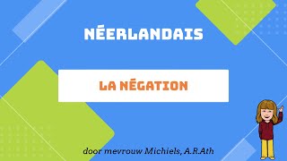 la négation en néerlandais [upl. by Illona723]