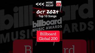 Billboard Global 200 Top 10 Songs October 2024 Music Recap top10 hitsongs billboard200 shorts [upl. by Nylekoorb]