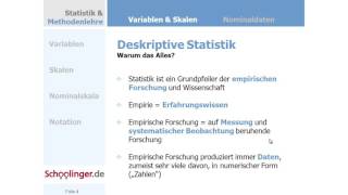 DS00101 Deskriptive Statistik  was ist das überhaupt und wozu brauchen wir das [upl. by Aznola255]