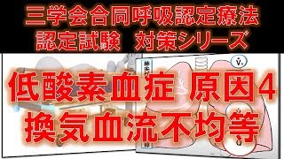 低酸素血症の原因 ④：換気血流不均等 ～No 30三学会合同呼吸療法認定試験対策 シリーズ～ [upl. by Quenby]