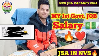 MY NVS JSA 1ST GOVT JOB SALARY💵🔥  Nvs Jsa in hand salary  nvs jsa को कितनी Salary मिलती है [upl. by Namijneb789]