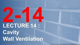 14 Ventilation of cavity walls [upl. by Nonnad182]