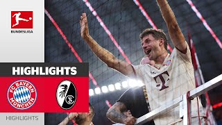 Müller Scores In His Record Game  FC Bayern München  SC Freiburg 20  MD 2 – Highlights 202425 [upl. by Quiteri]