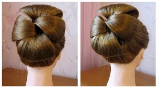 Сoiffure simple pour les fetes soiréemariage★ Chignon cheveux mi long★facile et rapide [upl. by Bellina193]