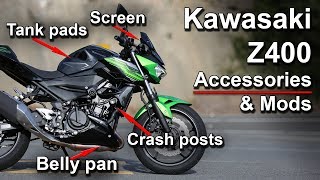 2019 Kawasaki Z400  Accessories amp Mods [upl. by Ahsenre252]