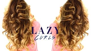 5Minute LAZY CURLS ★ Easy Waves Hairstyles [upl. by Lebazi]