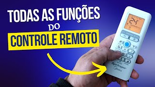 Funções do Controle remoto Ar condicionado Springer Midea MideadoBrasil [upl. by Schumer]