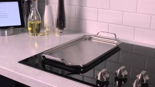 GE Café Electric Cooktops  Stainless Steel Griddle [upl. by Blodget94]