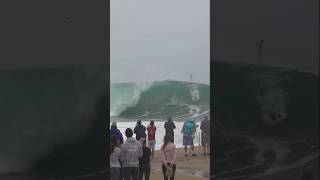 Bodysurfer nailed it wedge waves bodysurfing [upl. by Asihtal]