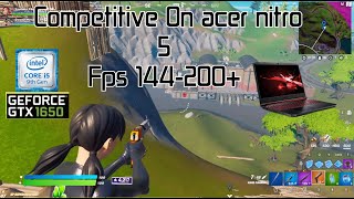 Competitive Fortnite On Acer nitro 5 i59330h GTX 1650 16gb of ram [upl. by Guimond852]