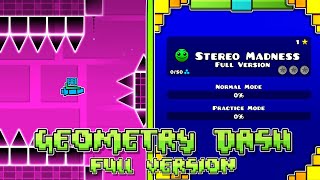 Stereo Madness Full Version All Secret Coins  Geometry Dash Full Version  By Traso56 [upl. by Tavey770]