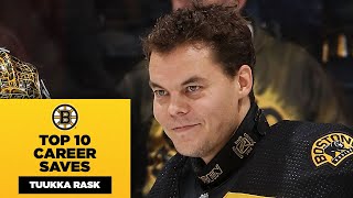 Tuukka Rasks Top 10 Career Saves [upl. by Layne]