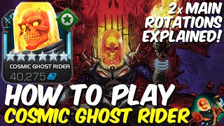 How To Play Cosmic Ghost Rider  2 Key Rotations Guide  Marvel Contest of Champions [upl. by Jew230]