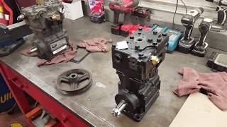 Replacing Bendix Air Compressor MaxxForce 7 Diesel Engine [upl. by Mosi319]