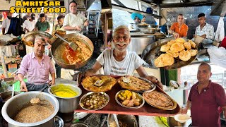 Amritsar Best Street Food  Desi Ghee Street Food In Amritsar  Street Food Near Golden Temple [upl. by Jerome]