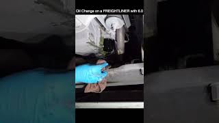 OIL CHANGE on a DELIVERY TRUCK Freightliner with GM 60 shorts [upl. by Cattan]