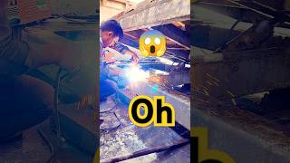 How to weld and cut iron with hand freeze by an amazing worker  Amazingindustry1 [upl. by Gifford]