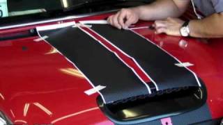 3M DiNoc Carbon Fiber Vinyl Racing Stripe Installation [upl. by Erialc]