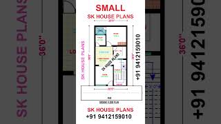 House Plan 20 x 36  720 Sqft  80 Sqyds Home Design by SK House Plans Serial No 1728 [upl. by Daggna]