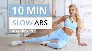 10 MIN SLOW ABS  no hectic no sweat kind of elegant intense burn  Sixpack Workout [upl. by Elder58]