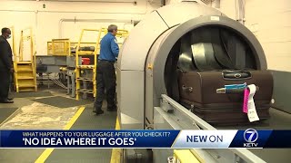 The TSA takes KETV behind the scenes of checked bag security [upl. by Champagne]