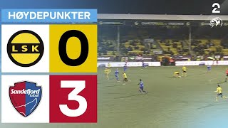 Lillestrøm 0  3 Sandefjord  Høydepunkter [upl. by Yeldud]