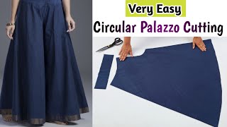 Very Easy Circular Palazzo Pant Cutting and StitchingPlazo Cutting For BeginnersStyle by Radhika [upl. by Greer]