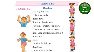 Action Time English Balbharati Std 1 Unit 13 Reading [upl. by Sola]