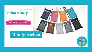 Nähanleitung Handytasche mit kostenlosem Schnittplan [upl. by Semaj]