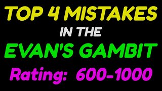 Top Mistakes in the Evans Gambit and How To Avoid Them Evans Gambit Opening Principles and Ideas [upl. by Atnoed]