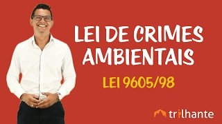 Lei de Crimes Ambientais  Lei 960598  Crimes Ambientais [upl. by Idnaj]