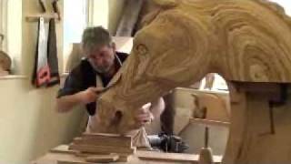 NEW Carving a Rocking Horse Head  wwwrockinghorsecouk [upl. by Mini]