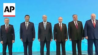 Chinas Xi Jinping Russias Vladimir Putin attend SCO Astana summit [upl. by Manuela414]