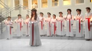 Saint Lucia Day Singing in Stockholm Sweden [upl. by Aiuqenehs]