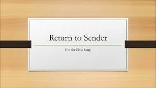 How to Send a Letter Return to Sender [upl. by Levison]