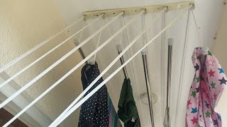 How To Install Pulley Cloth Drying Hanger Celling Roof [upl. by Meredi730]