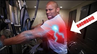 BIG RHOMBOIDS 3 Simple Steps  Best Back Muscle Exercises [upl. by Ysle]