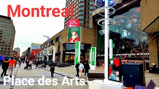 Downtown Montreal Walking Place des Arts [upl. by Oskar989]