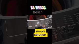 Bosch washing machine e3 error 2023🔥 SOLUTION [upl. by Yarak417]