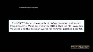 CentOS 7 Tutorial  How to fix ifconfig command not found [upl. by Latsirk]